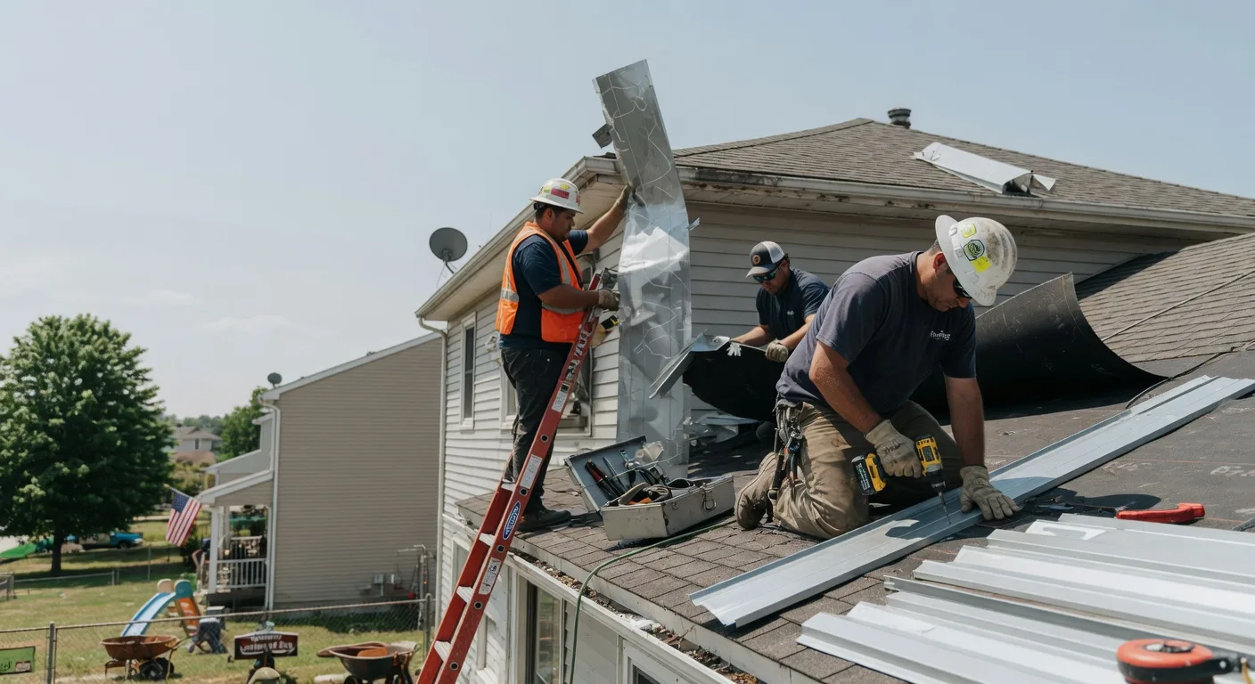 Storm Damage Metal Roof Repair in Adamsburg, PA